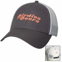 Stroke Play Golf Apparel Birdies And Beers Trucker Hat 10 Stroke Play Golf Apparel Birdies And Beers Trucker Hat -Golf Clubs Sales Store BirdiesandBeersGreyandCoral