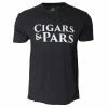 Stroke Play Golf Apparel Cigars & Pars Men's T-Shirt -Golf Clubs Sales Store Black and grey cigars and pars
