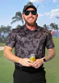 Stroke Play Golf Apparel Midnight Stealth Men's Golf Polo -Golf Clubs Sales Store BlackStealth2