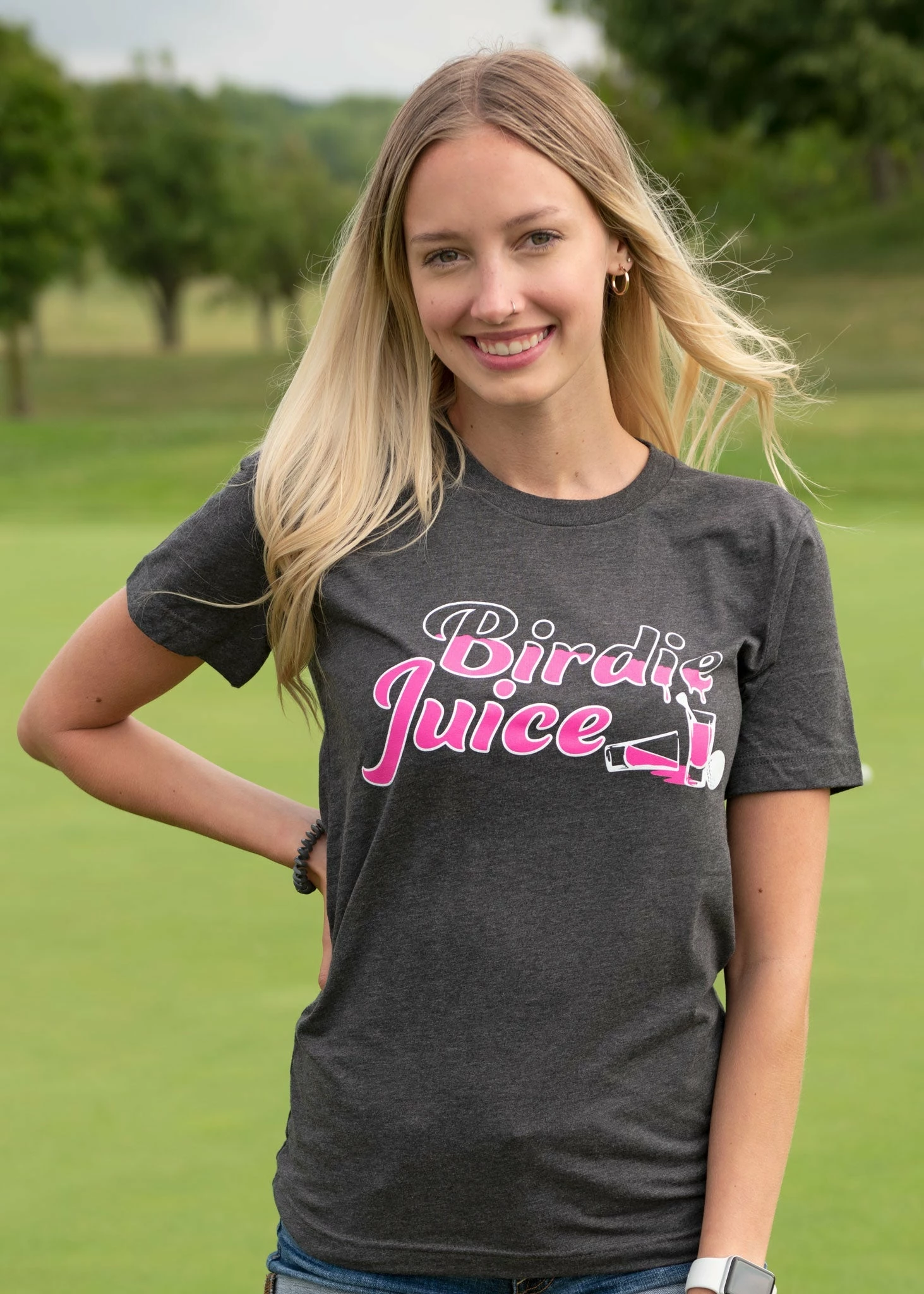 Stroke Play Golf Apparel Birdie Juice Women's Relaxed T-Shirt 4 Stroke Play Golf Apparel Birdie Juice Women's Relaxed T-Shirt - Image 2