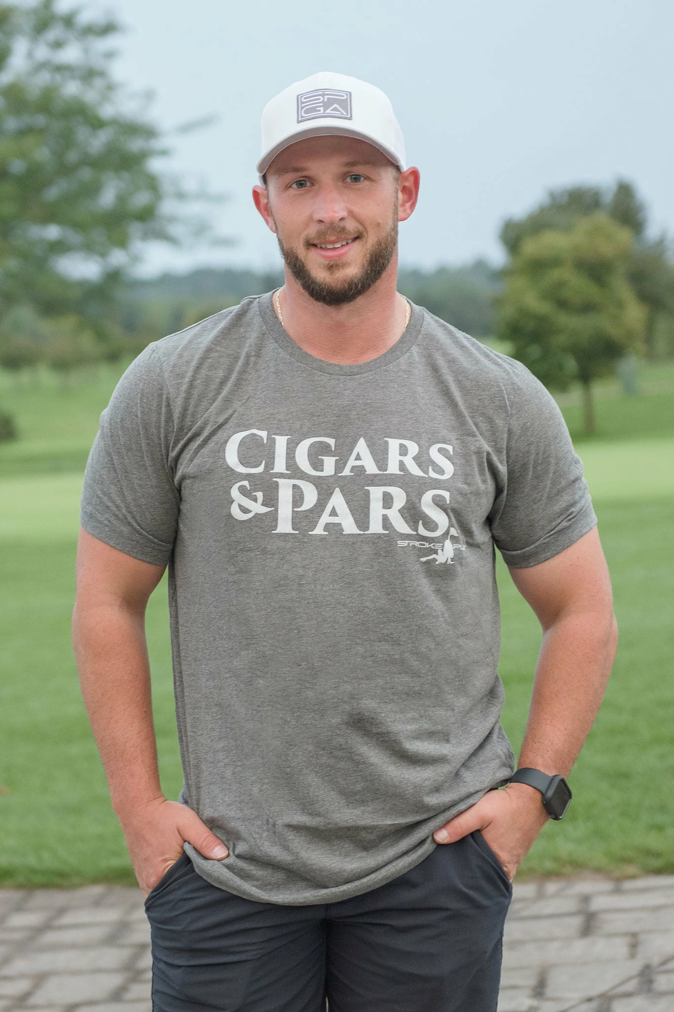 Stroke Play Golf Apparel Cigars & Pars Men's T-Shirt 4 Stroke Play Golf Apparel Cigars & Pars Men's T-Shirt - Image 2