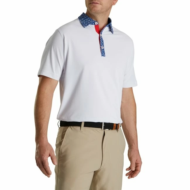 FootJoy Pique Tulip Trim Stretch Lisle Collar 5 FootJoy Pique Tulip Trim Stretch Lisle Collar - Image 3