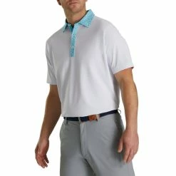 FootJoy Pique Tulip Trim Stretch Lisle Collar 9 FootJoy Pique Tulip Trim Stretch Lisle Collar -Golf Clubs Sales Store FJ 28458 02 223625