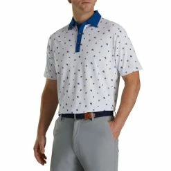 FootJoy Pique Stretch Scattered Floral Self Collar -Golf Clubs Sales Store FJ 28484 02 329877