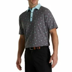 FootJoy Pique Stretch Scattered Floral Self Collar