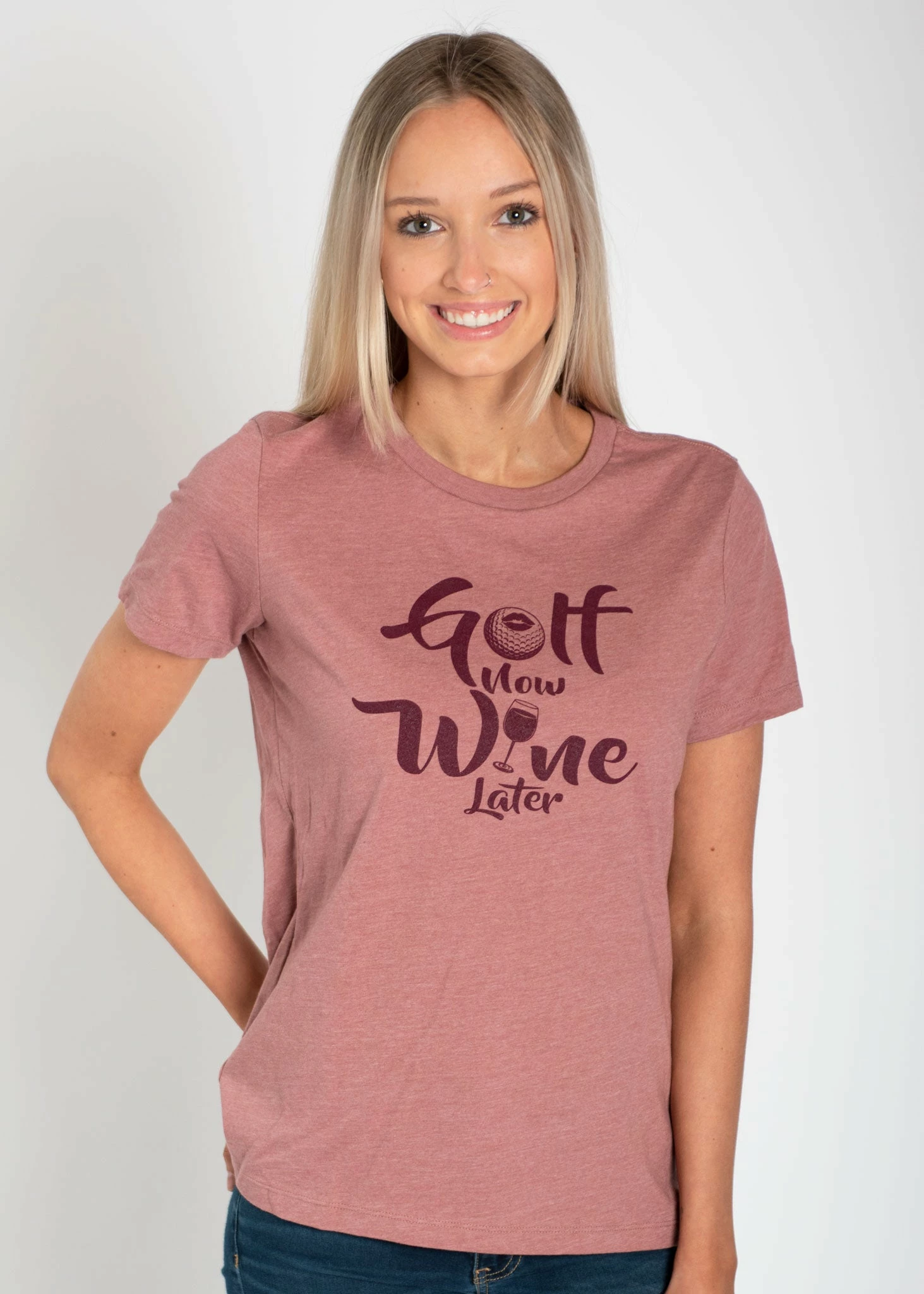 Stroke Play Golf Apparel Golf Now Wine Later Women's T-Shirt 7 Stroke Play Golf Apparel Golf Now Wine Later Women's T-Shirt - Image 5
