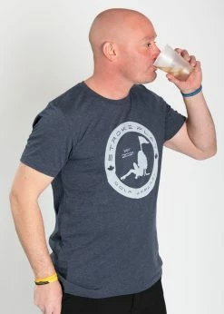 Stroke Play Golf Apparel Stroke Play Circle Men's T-Shirt -Golf Clubs Sales Store Stroke Play grey circle tshirt t logo grey cotton poly front beer