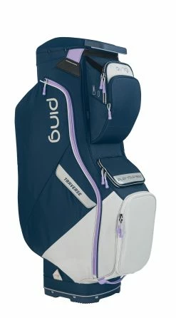 Ping Traverse Cart Bag 19 Ping Traverse Cart Bag -Golf Clubs Sales Store Traverse 10 Navy LtGrey Lavendar 301407